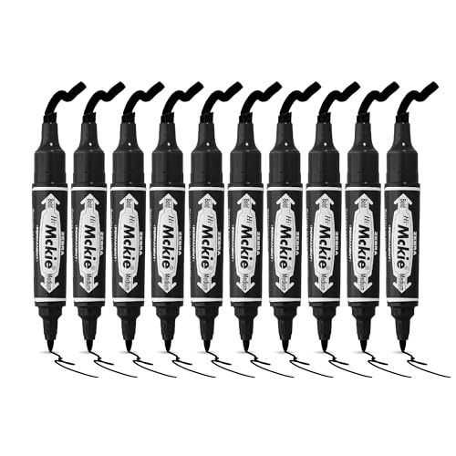 Zebra 50251 Mckie Permanentmarker, breit, 2 Spitzen, 10 Stück, Schwarz Zebra 50251 Mckie Permanentmarker, breit, 2 Spitzen, 10 Stück, Schwarz von Zebra Technologies