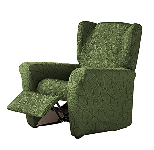Zebra Textil Estoralis | Alexia | Moderner Design-Relax-Sesselbezug | Elastischer Jacquardstoff | Grün | Für Relaxsessel von 70 bis 90 cm. | Sesselschutz | Anpassbar an alle Arten von Sesseln von Zebra Technologies