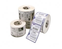 Zebra ZipShip Z-Select 2000T - Permanent, selbstklebende Papieretiketten - weiß - 75 x 35 mm 5280 Etikett(en) (3 Rolle(n) x 1760) - mit 3 x Zebra ZipShip 3200 Wax/Resin ribbon (84 mm) - für TLP 2844 von Zebra Technologies