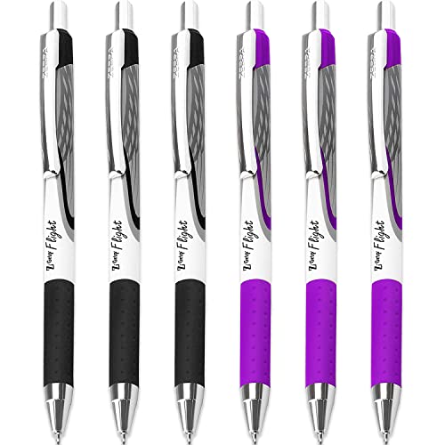 Zebra Classic Z-Grip Flight Kugelschreiber, 1,2 mm, Schwarz / Violett, 6 St ck von Zebra Pen