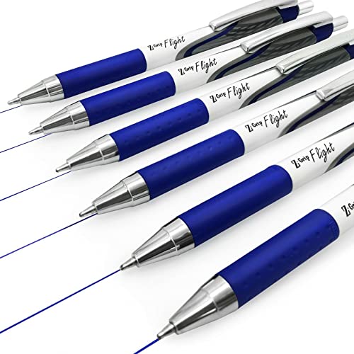 Zebra Classic Z-Grip Flight Kugelschreiber, 1,2 mm, blaue Tinte, 6 Stück von Zebra Textil