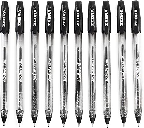 Zebra Doodler'z Glitter Stick Kugelschreiber, 1,0 mm, schwarze Tinte, 10 Stück von Zebra Pen