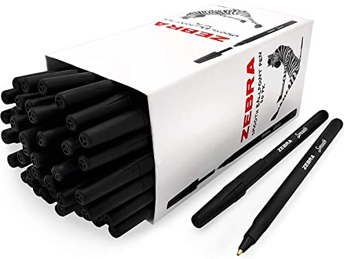 Zebra Smooth Stick Kugelschreiber Stifte, 0,7 mm Spitze, Schwarz, 100 Stück Zebra Smooth Stick Kugelschreiber Stifte, 0,7 mm Spitze, Schwarz, 100 Stück von Zebra Pen