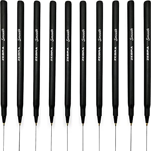 Zebra Smooth Stick Kugelschreiber, 0,7 mm Spitze, Schwarz, 50 Stück von Zebra Pen