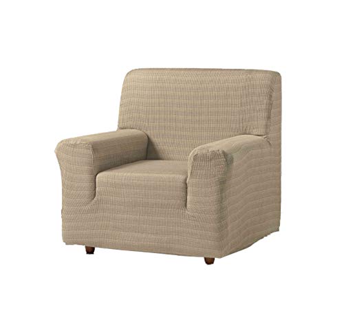 Zebra Textil Estoralis | Vega Sofabezug im modernen Design | Elastischer Jacquardstoff | Elfenbein | Für 1-Sitzer-Sofa von 70 bis 110 cm. | Sofaschutz | Anpassbar an alle Arten von Sesseln von Zebra Technologies