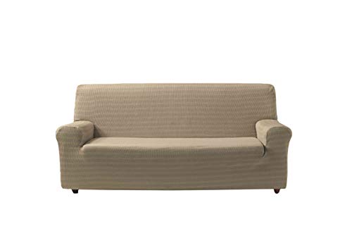 Zebra Textil Estoralis | Vega Sofabezug im modernen Design | Elastischer Jacquardstoff | Elfenbein | Für 4-Sitzer-Sofa von 220 bis 260 cm. | Sofaschutz | Anpassbar an alle Arten von Sesseln von Zebra Technologies
