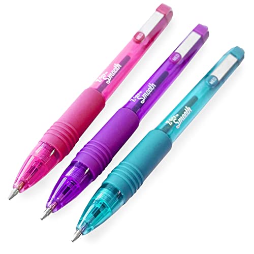 Zebra Z-Grip Smooth Kugelschreiber, einziehbar, 3 Stück, Pink, Lila und Hellblau Zebra Z-Grip Smooth Kugelschreiber, einziehbar, 3 Stück, Pink, Lila und Hellblau von Zebra Textil