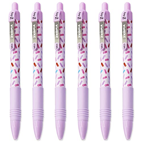 Zebra Z-Grip Smooth Kugelschreiber, einziehbar, 6 St ck, schwarze Tinte, Sweetie Violet Barrel Design von Zebra Pen