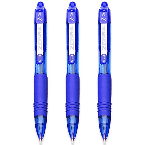 Zebra Z-Grip Smooth Mini-Kugelschreiber, 1,0 mm, Blau, 3 Stück von Zebra Pen