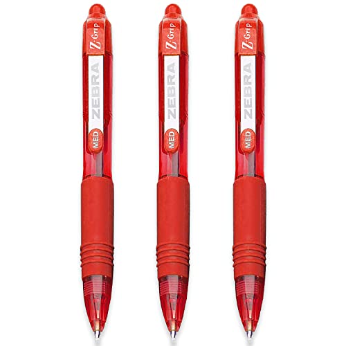 Zebra Z-Grip Smooth Mini-Kugelschreiber Stifte, 1,0 mm, Rot, 3 Stück Zebra Z-Grip Smooth Mini-Kugelschreiber Stifte, 1,0 mm, Rot, 3 Stück von Zebra Textil