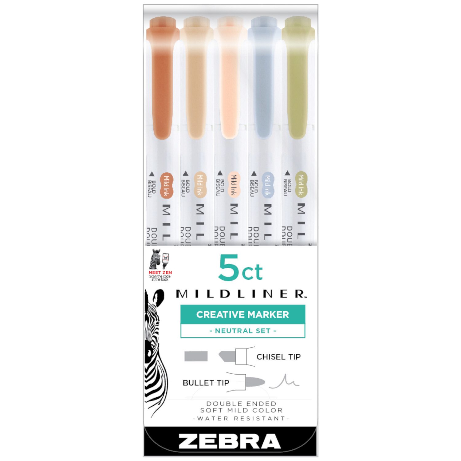 Mildliner Set Neutral Palette von Zebra