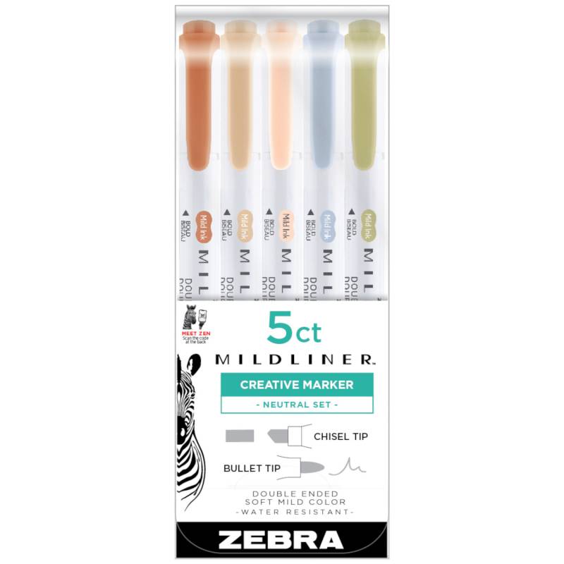 Mildliner Set Neutral Palette von Zebra