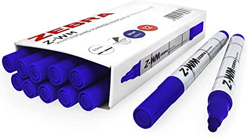 Z-WM Whiteboard-Marker, feine Spitze, Blau, 12 Stück Z-WM Whiteboard-Marker, feine Spitze, Blau, 12 Stück von Zebra Textil
