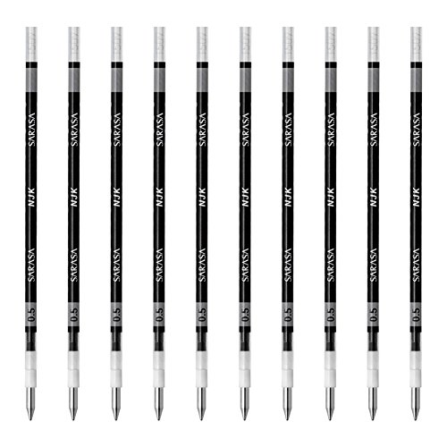 Gel-Kugelschreiber Zebra Blei Zusatzartikel NJK-0,5 mm schwarz (10 Stück) B-RNJK5-BK (Japan Import) von Zebra