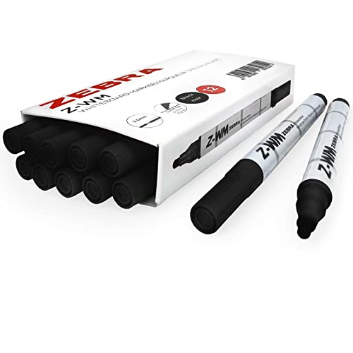 Zebra Z-WM Whiteboard-Marker Stifte, Rundspitze, 2,0 mm, Schwarz, 12 Stück Zebra Z-WM Whiteboard-Marker Stifte, Rundspitze, 2,0 mm, Schwarz, 12 Stück von Zebra Textil