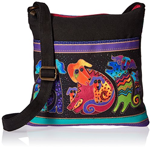 Zeckos Laurel Burch Artistic Tragetaschen Crossbody, 10 von 25,4 cm, Hunde und Super von Zeckos