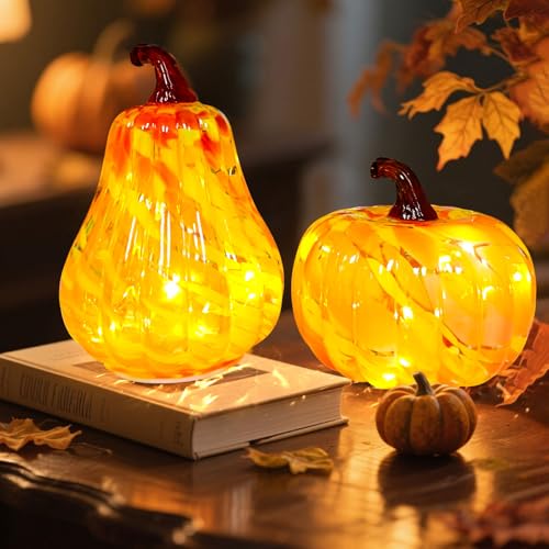 Herbstdeko Kürbis Deko Laterne, 2 Stück Herbst Deko Kürbis Laterne, Halloween Deko Kürbis aus Glas, Herbst Dekoration Innen Kürbis Laterne Deko für Erntedankfest Herbstdeko Halloween Deko (Orange) Herbstdeko Kürbis Deko Laterne, 2 Stück Herbst Deko Kürbis Laterne, Halloween Deko Kürbis aus Glas, Herbst Dekoration Innen Kürbis Laterne Deko für Erntedankfest Herbstdeko Halloween Deko (Orange) von Zecnaud