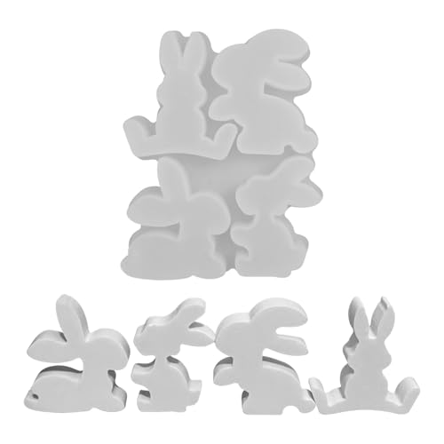 Silikonform Ostern, Silikonformen Gießformen Ostern, 3D Ostern Hase Silikonform Gipsformen Kerzenformen zum Gießen, Frühling Osternhase Silikonform Gießformen Ostern Giessformen für Handwerk (D) von Zecnaud