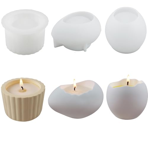 Silikonformen Gießformen Kerzenhalter, Silikonform Kerzenhalter, Silikonformen Gießformen, Gießformen Weihnachten, Giessformen Silikon Dose, für DIY Teelichthalter Weihnachten (AB) von Zecnaud