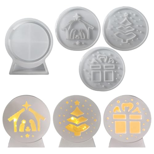 Zecnaud Silikon Gießform Weihnachten Krippenfiguren 3 Deckelformen 1 Basisform Für DIY Kerzen Gips Harz Bastelprojekte Zecnaud Silikon Gießform Weihnachten Krippenfiguren 3 Deckelformen 1 Basisform Für DIY Kerzen Gips Harz Bastelprojekte von Zecnaud