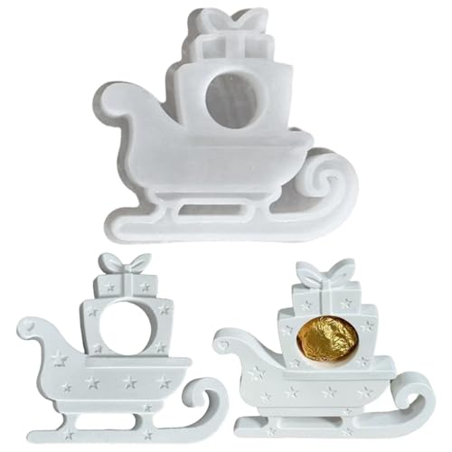 Zecnaud Silikonformen Gießformen Weihnachten, Silikonform Weihnachten Gießerformen Silikon, Silikonform Gießformen Weihnachten Gipsformen Zum Gießen für Epoxidharz Kerzenwachs Seife (B) von Zecnaud