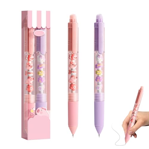 Zecnaud String Music Stift Geschlechtsneutral 0.5mm Druckneutral Radierbarer Kugelschreiber Nachfüllbar mit Feder Schwarz Kunststoff & Edelstahl für Büro Schule Universität (A) von Zecnaud