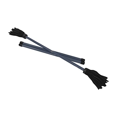 Z-Stix Professionelle Jonglierblumenstäbe / Teufelsstöcke und 2 Handstäbe, Anfängerfreundlich - Solid Series (Kid Stix 38,1 cm HS 45,7 cm Stick, schwarz) von Zeekio