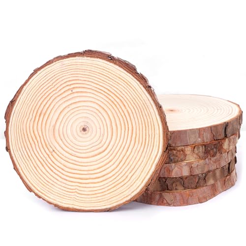 Zefphxs 6 Stück Holzscheiben,16-18cm Baumscheiben, Baumscheibe zum Basteln Deko für DIY Handwerk, Kiefernholz Astscheiben Baumstamm Deko von 15 mm Hochzeit Mittelstücke Weihnachten Dekoration Zefphxs 6 Stück Holzscheiben,16-18cm Baumscheiben, Baumscheibe zum Basteln Deko für DIY Handwerk, Kiefernholz Astscheiben Baumstamm Deko von 15 mm Hochzeit Mittelstücke Weihnachten Dekoration von Zefphxs
