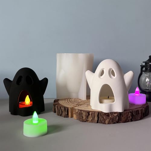 Geist Kerzenhalter Silikonform Halloween Gießform, Halloween Teelichthalter Kerzenhalter Epoxidharz Formen, Tischdekoration Zimmerdeko Kamin Restaurant Ornaments Geist Kerzenhalter Silikonform Halloween Gießform, Halloween Teelichthalter Kerzenhalter Epoxidharz Formen, Tischdekoration Zimmerdeko Kamin Restaurant Ornaments von Zegaqae