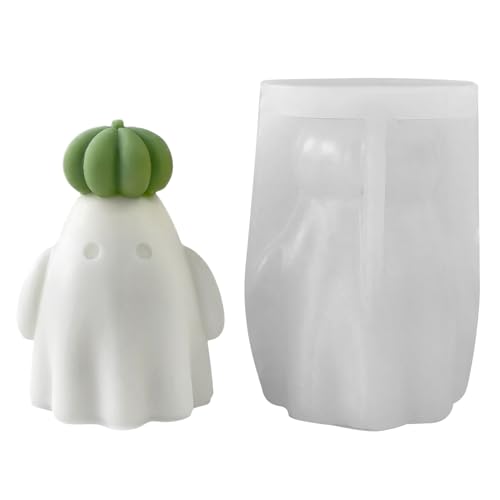 Geister Kerzenformen, Halloween Kürbis Geister Kerzen Formen Silikon, Silikonformen Gießformen Geist Kerzenformen Zum Gießen, Für Kerzenwachs Beton Gips Epoxidharz Handwerk von Zegaqae