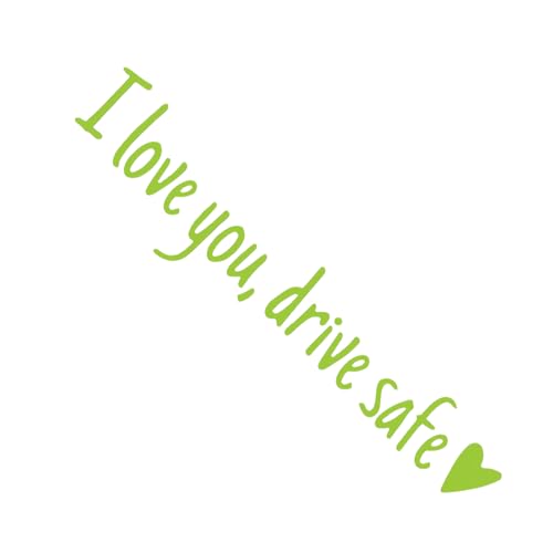 I Love You Drive Safe Sticker, I Love You Safe Driving Mirror Sticker, Wasserdichte Buchstaben Emblem Fahrzeuge Außenwindscheibe Aufkleber Liebe Safes Antrieb von Zegaqae