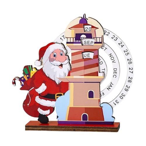 Rotierender Adventskalender Aus Holz, Weihnachts Countdown Kalender 2025, 3D Kalender Tischkalender Zum Aufstellen, Deko Für Wohnheim Schlafzimmer Wohnung Klassenzimmer von Zegaqae