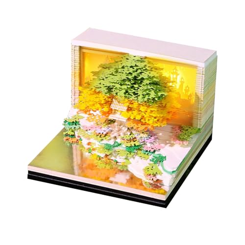 Zegaqae 3D Notizblock | 3D Papierskulptur Kalender 2026 - Abreißblock Mit Baum Design Dekoratives Notizbuch Für Lehrer Zuhause Büro Weihnachten von Zegaqae