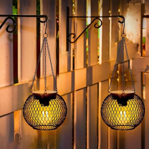 2 Stück Solarlampen für Außen Hängend,Retro LED Solar Laternen,Solarleuchten Gartendeko,Wasserdicht Metall Hängend Solarleuchten,Solar Laternen für Draußen für Terrasse Rasen Balkon Hof Gartendeko 2 Stück Solarlampen für Außen Hängend,Retro LED Solar Laternen,Solarleuchten Gartendeko,Wasserdicht Metall Hängend Solarleuchten,Solar Laternen für Draußen für Terrasse Rasen Balkon Hof Gartendeko von ZeiLaBang Kakadi
