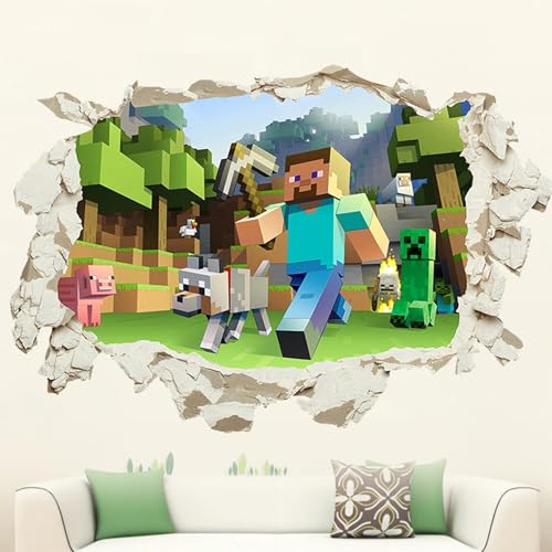 Cartoon Wandaufkleber Kinderzimmer,Videospiel Wandstikcer,Wand Fenster Wandtattoo,Cartoon Wandsticker,Kinderzimmer Schlafzimmer Wanddekoration,Wandsticker für Kinderzimmer von ZeiLaBang Kakadi