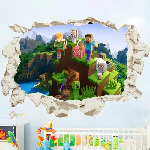 Cartoon Wandaufkleber Kinderzimmer,Videospiel Wandstikcer,Wand Fenster Wandtattoo,Cartoon Wandsticker,Kinderzimmer Schlafzimmer Wanddekoration,Wandsticker für Kinderzimmer von ZeiLaBang Kakadi