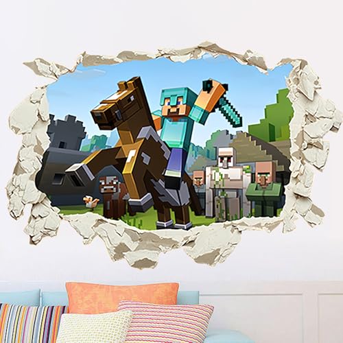 Cartoon Wandaufkleber Kinderzimmer,Videospiel Wandstikcer,Wand Fenster Wandtattoo,Cartoon Wandsticker,Kinderzimmer Schlafzimmer Wanddekoration,Wandsticker für Kinderzimmer von ZeiLaBang Kakadi