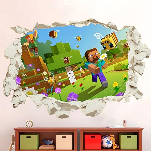 Cartoon Wandaufkleber Kinderzimmer,Videospiel Wandstikcer,Wand Fenster Wandtattoo,Cartoon Wandsticker,Kinderzimmer Schlafzimmer Wanddekoration,Wandsticker für Kinderzimmer von ZeiLaBang Kakadi