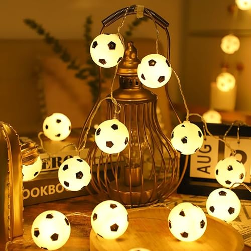 Fußball Lichterkette,1.5M 10LED Lichterkette Kinderzimmer Fußball,LED Lichterkette Batteriebetrieben,LED Lichterkette Fußball Design,Lichterkette Innen Außen für Garten Hochzeits Zimmer Deko Fußball Lichterkette,1.5M 10LED Lichterkette Kinderzimmer Fußball,LED Lichterkette Batteriebetrieben,LED Lichterkette Fußball Design,Lichterkette Innen Außen für Garten Hochzeits Zimmer Deko von ZeiLaBang Kakadi