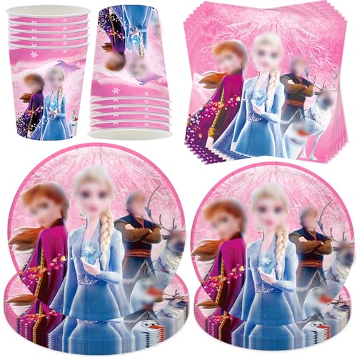50 Stück Partygeschirr Set,Kindergeburtstag Geschirr Set,Partygeschirr Geburtstag,Geburtstag Deko,Deko Partyzubehör Pappteller Set Mit Teller Becher Servietten,Party Geschirr für 10 Gäste von ZeiLaBang Kakadi
