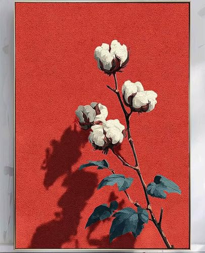 Diamond Painting Blume, Diamond painting Erwachsene Anlage Muster Design 5D DIY Eckige Vollbohrer Diamanten Malerei Stickerei Kreuzstich Basteln Erwachsene für Deko Wohnzimmer (60x80cm) -zpg25072N von Zeipopge
