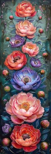 Diamond Painting Blume Diamond Painting Erwachsene Groß XXL (40x120cm), 5D DIY Mosaikherstellung Anlage Crystal Art Stickerei Kreuzstich für kinder Anfänger, Deko Wohnzimmer, Geschenke -pg250419 von Zeipopge