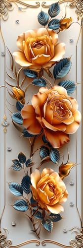 Diamond Painting Blume Diamond Painting Kinder, Crystal Art Rose Mosaikherstellung 5D DIY Vollbohrer Diamanten Malerei Stickerei Kreuzstich für Zimmer Deko Wohnzimmer, Geschenke 25 x 75 cm -pg25049B von Zeipopge