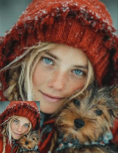 Diamond Painting Eigenes Foto, Diamond Painting Personalisiert Muster Design 5D DIY Vollbohrer Diamanten Malerei Mosaik Bastelset Erwachsene für Zimmer Deko Wanddeko, Geschenke (100x217cm) -zpg2507217 von Zeipopge