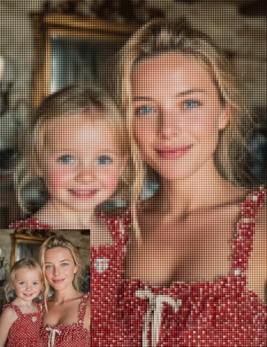 Diamond Painting Eigenes Foto, Diamond Painting Personalisiert Muster Design 5D DIY Vollbohrer Diamanten Malerei Mosaik Bastelset Erwachsene für Zimmer Deko Wanddeko, Geschenke (60x149cm) -zpg250723B von Zeipopge