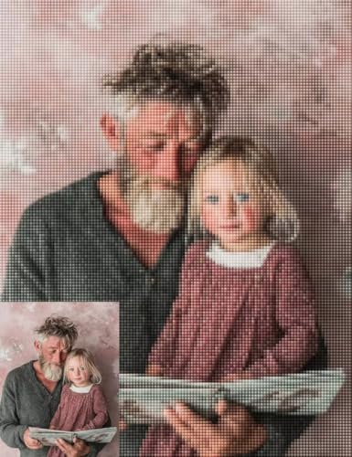 Diamond Painting Eigenes Foto, Diamond Painting Personalisiert Muster Design 5D DIY Vollbohrer Diamanten Malerei Mosaik Bastelset Erwachsene für Zimmer Deko Wanddeko, Geschenke (80x117cm) -zpg25072S3 von Zeipopge