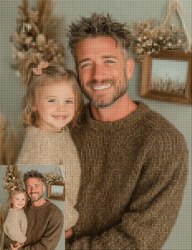Diamond Painting Eigenes Foto, Diamond Painting Personalisiert Muster Design 5D DIY Vollbohrer Diamanten Malerei Mosaik Bastelset Erwachsene für Zimmer Deko Wanddeko, Geschenke 40x132cm -zpg2507285 von Zeipopge