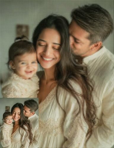 Diamond Painting Eigenes foto, Diamant Painting Bilder Design 5D DIY Vollbohrer Diamanten Malerei Stickerei Kreuzstich Basteln Erwachsene für Deko Wohnzimmer, Geschenke (35x128cm) -zpg25072S825Q von Zeipopge