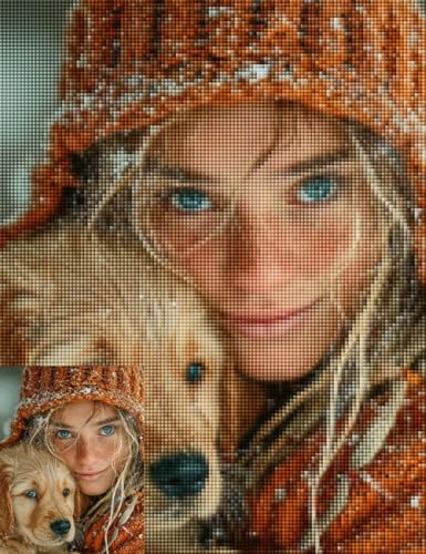 Diamond Painting Eigenes foto, Diamant Painting Bilder Design 5D DIY Vollbohrer Diamanten Malerei Stickerei Kreuzstich Basteln Erwachsene für Deko Wohnzimmer, Geschenke für Frauen 25x90cm -zpg25072F4 von Zeipopge