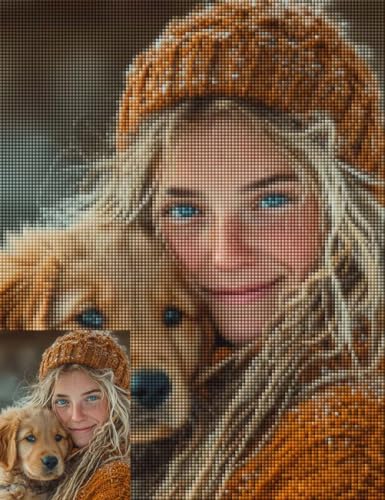 Diamond Painting Eigenes foto, Diamant Painting Bilder Design 5D DIY Vollbohrer Diamanten Malerei Stickerei Kreuzstich Basteln Erwachsene für Deko Wohnzimmer, Geschenke für Frauen 70x173cm -zpg250729P von Zeipopge